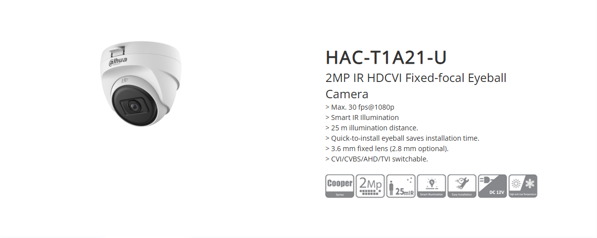 Security camera alerting intruder